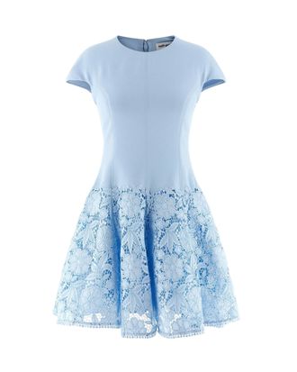 Self Portrait Light Blue Lace Dress