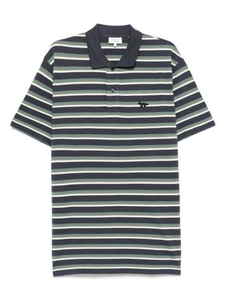 Maison Kitsuné Profile Fox Patch Tri Color Stripes Polo