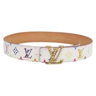 Louis Vuitton Pre-owned Canvas Belt - female - Louis Vuitton Vintage - Vintage Belts - White - ONE SIZE - Pre-owned