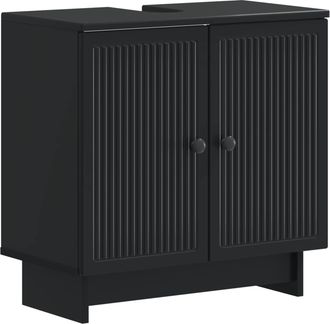 vidaXL Mueble De Lavabo Para Ba&ntilde;o Ede Negro 59,5 X 31,5 X 59 Cm Vidaxl
