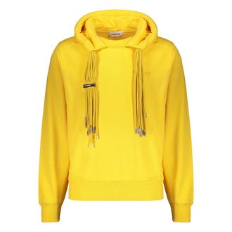 AMBUSH Hoodies, male, Yellow, Size: XL Embroidered Logo Hooded Sweatshirt