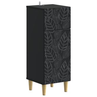 vidaXL Armario De Almacenamiento Para Ba&ntilde;o Delft Negro 30 X 31 X 80 Cm Vidaxl