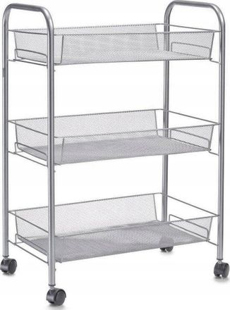 ZELLER Carro De Ba&ntilde;o Moderno Gris 43,5x26x62,5 Cm