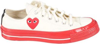Comme Des Gar&ccedil;ons Red Sole Chuck 70 Low Top - Heren - Sneakers - Wit - 38 1/2 EU - Katoen - Schoenen