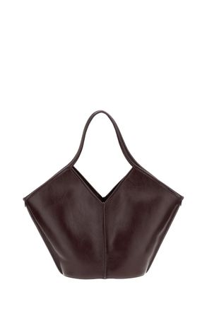 Hereu Red Leather Calella Distressed Tote Bag
