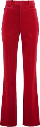 Gucci velvet trousers - women - Velvet - 40 - Red