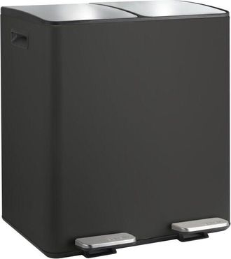 Porte-sacs Poubelle Pliable 2 Pièces - Capacité 120 L Chacun, En PP, Avec Couvercle, Pour Jardin, Camping, Garage