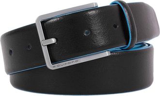Piquadro Riem met gesp - Heren - Riemen - Zwart - ONE Size - Leer - Accessoires