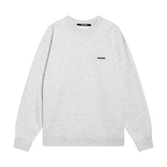 Jacquemus Le Sweatshirt Gros Grain - male - Jacquemus - Sweatshirts - Gray - S - Sweatshirts & Hoodies