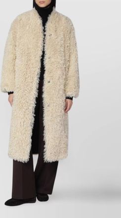 Stand Studio long faux fur coat with side pockets