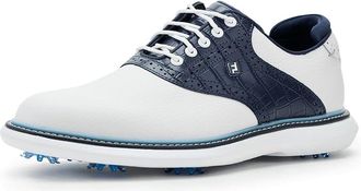 FootJoy Traditions Mens Shoes White/Peacoat/Marine : 10.5 D - Medium, Leather