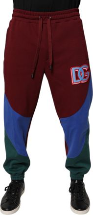 Dolce & Gabbana Multicolor Cotton Men Jogger SweatMens Mens Pants