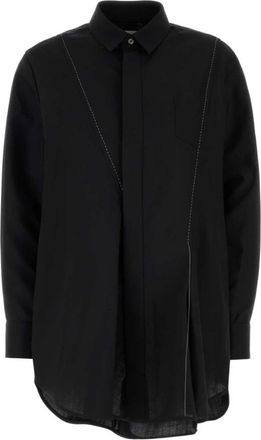 sacai Suiting Shirt - Dames - Overhemden - Zwart - S - Overhemden