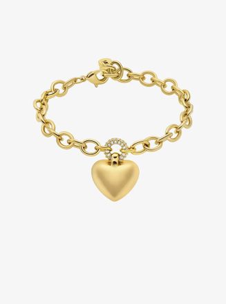 Michael Kors Pav&eacute; Puffy Heart Pendant Bracelet