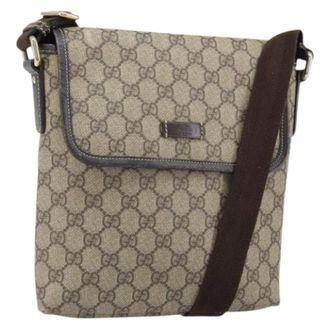 Gucci Pre-owned Cross Body Bags, female, Beige, Size: ONE SIZE Pre-owned Vintage Canvas Crossbody Bag