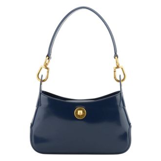 Pourchet &Eacute;clat Schoudertas - Dames - Tassen - Blauw - Maat: ONE Size Leer