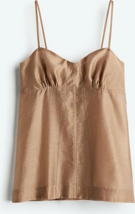 H&M Transparentes Trägertop - Beige