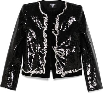Balmain Love Letter-print Jacket