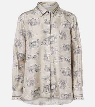 Max Mara Fado printed silk shirt