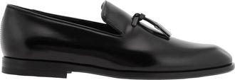 Ferragamo Smooth Leather Tassel Loafers, Size 7 EEE