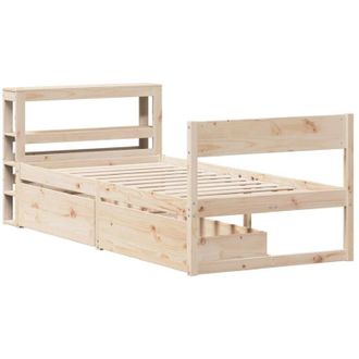 vidaXL Bed Frame without Mattress 100x200 cm Solid Wood Pine vidaXL