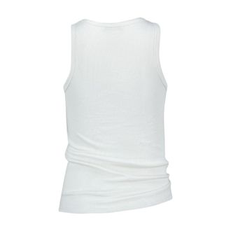 Paco Rabanne Ribbed Cotton Tank Top - white