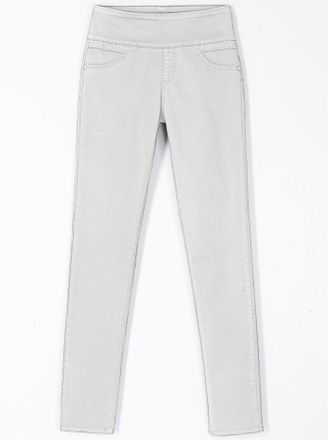 Casual Looks Schlupfhose CASUAL LOOKS, Damen, Gr. 19, Kurzgr&ouml;ssen, wei&szlig;, 65% Baumwolle, 33% Polyester, 2% Elasthan, unifarben, lang, Hosen Schlupfhose