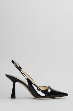 Jimmy Choo London Amita 85 Pumps In Black Patent Leather
