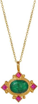 Ottoman Hands Raina Pendant Necklace in Gold at Nordstrom