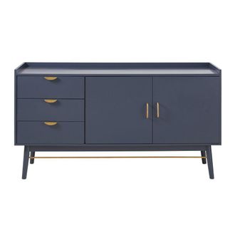Maisons du monde Aparador con 2 puertas y 3 cajones azul oscuro 145 cm