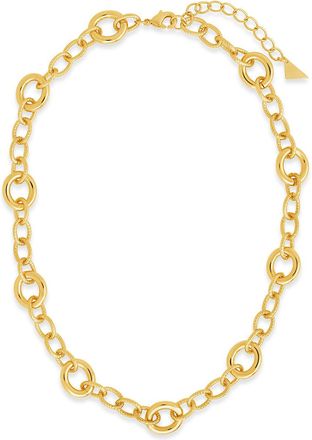 Sterling Forever Carter Round Statement Link Necklace