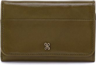 Hobo Jill Leather Trifold Wallet in Olive Veil at Nordstrom