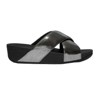FitFlop Fit Flop Dames/Dames Lulu Lustra Criss Cross Strap Sliders (Zwart)