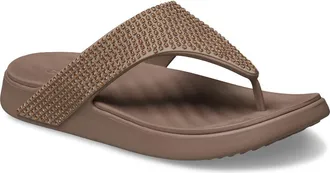 Crocs Getaway Gems Flip Flop in Latte at Nordstrom, Size 10