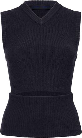 Proenza Schouler Cruz top - women - Polyester/Viscose/Wool - M - Grey