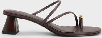 Charles & Keith Strappy Toe-Ring Heeled Sandals