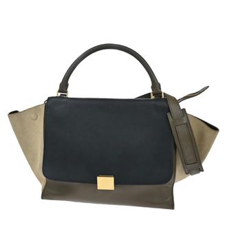 Celine Trapeze Bag Leather With Suede Multicolour Leather Handbag (Pre-Owned)