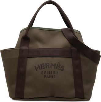 Herm&egrave;s Pre-owned Hermes Toile Sac de Pansage Grooming Bag Ladies 11UJIA0TZ1S3S8E6