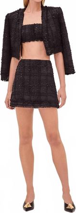 Alexis Benning Tweed Jacket In Black