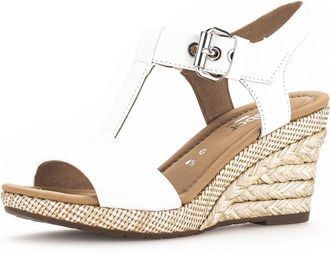 Gabor Womens Wedge Sandals, Womens Sandals, White 40, 5 UK