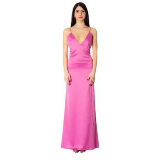Actualee Kleedjes, Dames, Roze, M, Polyester, Maxi Kleedjes