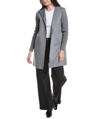 Kenneth Cole Hooded Double Face Wool-Blend Coat