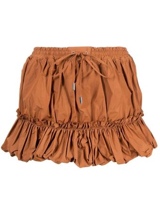 Dsquared2 pleated drawstring miniskirt - Bruin
