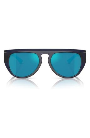 Ferrari 56mm Pilot Sunglasses in Blue /Blue Mirror at Nordstrom