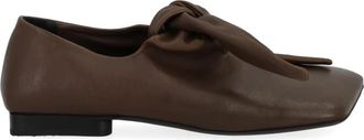 Uma Wang Square Knotted Flat - Dames - Ballerinas - Grijs - 36 EU - Leer - Schoenen