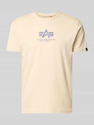 Alpha Industries Alpha Industries T-Shirt mit Logo und Rundhalsausschnitt in Offwhite, Gr&ouml;&szlig;e XL