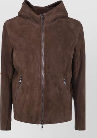 Giorgio Brato leather hooded jacket