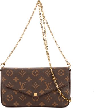 Louis Vuitton Pre-owned Womens Pochette Felicie Magenta Wallet - Brown - One Size