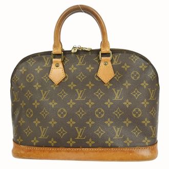 Louis Vuitton Alma Handbag Monogram Canvas Brown Canvas Handbag (Pre-Owned)