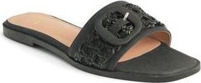 New York & Company Amber Woven Buckle Slide Sandal in Black at Nordstrom Rack, Size 8.5